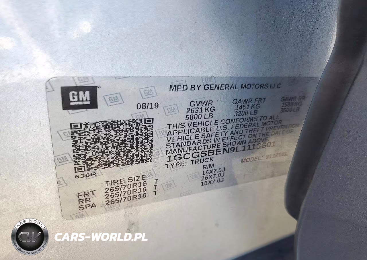2020 Chevrolet Colorado VIN:1GCGSBEN9L1113601 - 12