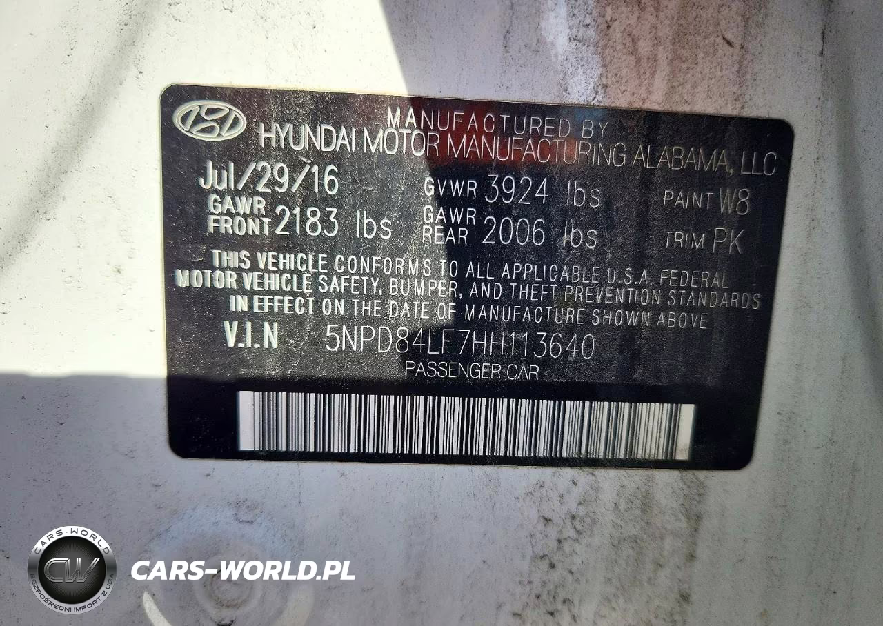 2017 Hyundai Elantra Se VIN:5NPD84LF7HH113640 - 12