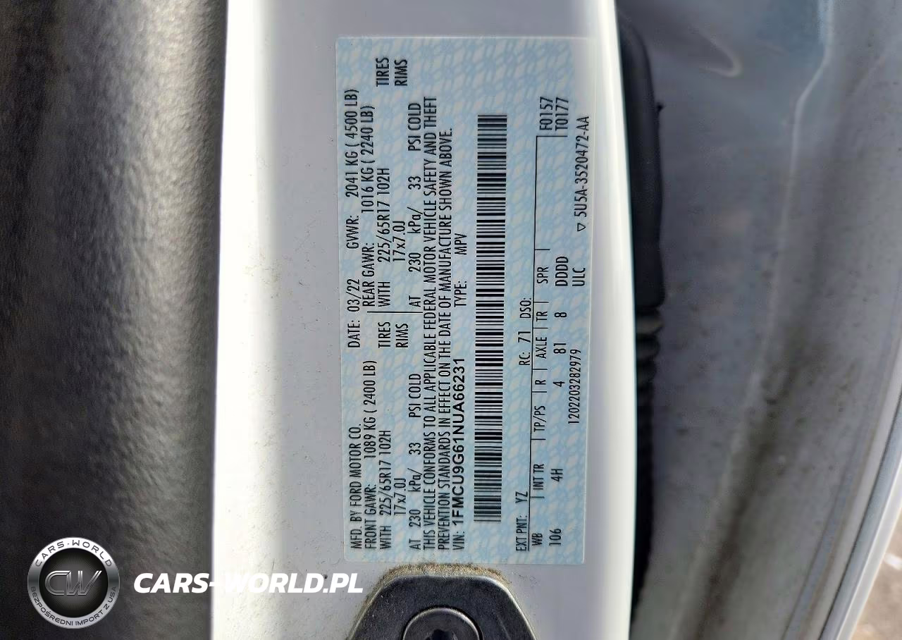 2022 Ford Escape Se VIN:1FMCU9G61NUA66231 - 13