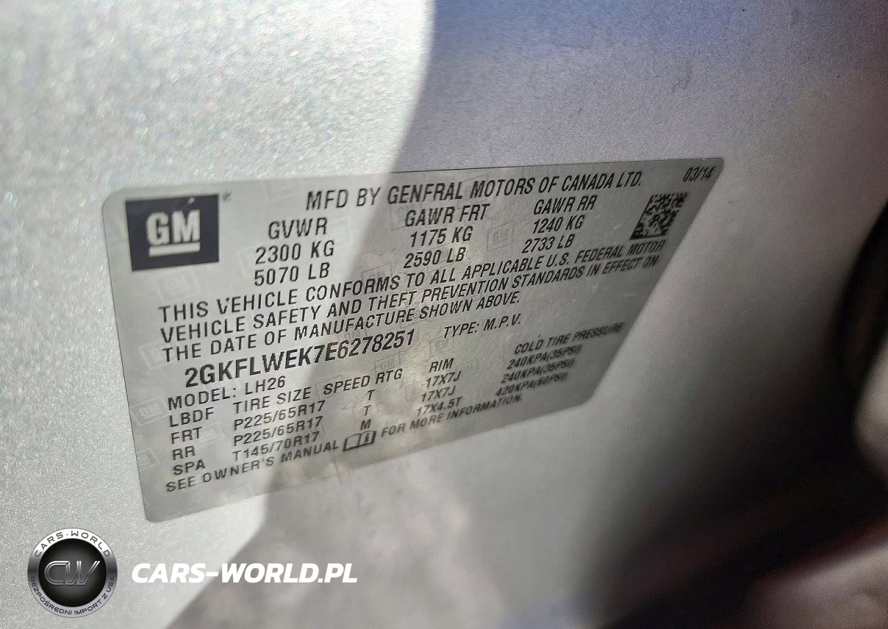 2014 GMC Terrain Sle VIN:2GKFLWEK7E6278251 - 13