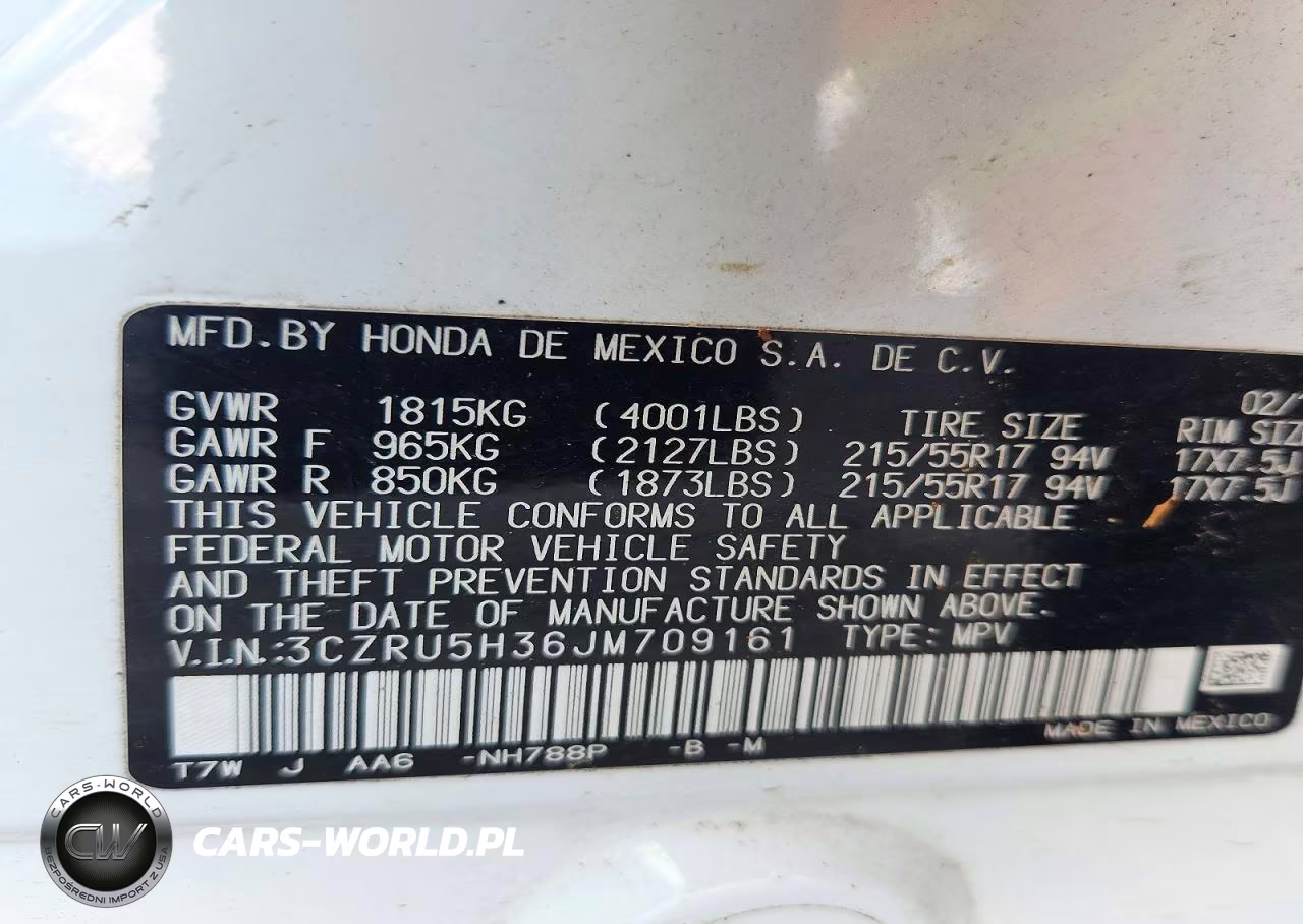 2018 Honda Hr-V Lx VIN:3CZRU5H36JM709161 - 12
