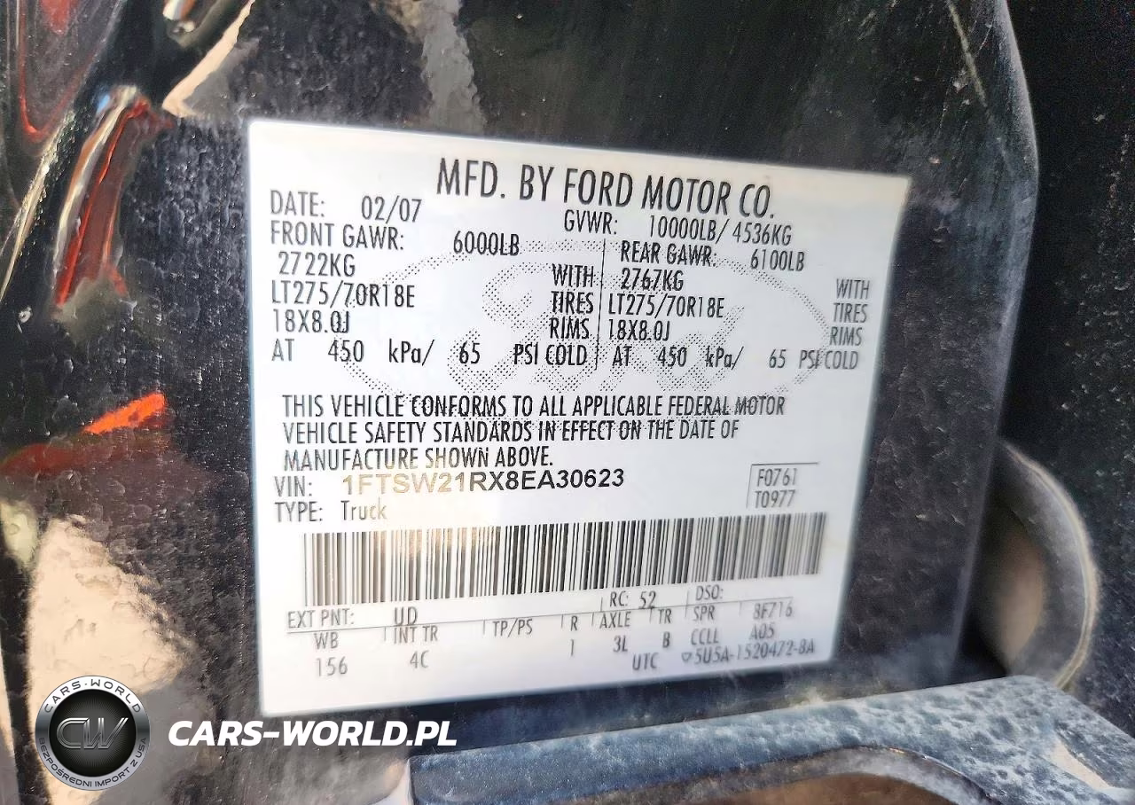 2008 Ford F250 Super Duty VIN:1FTSW21RX8EA30623 - 12