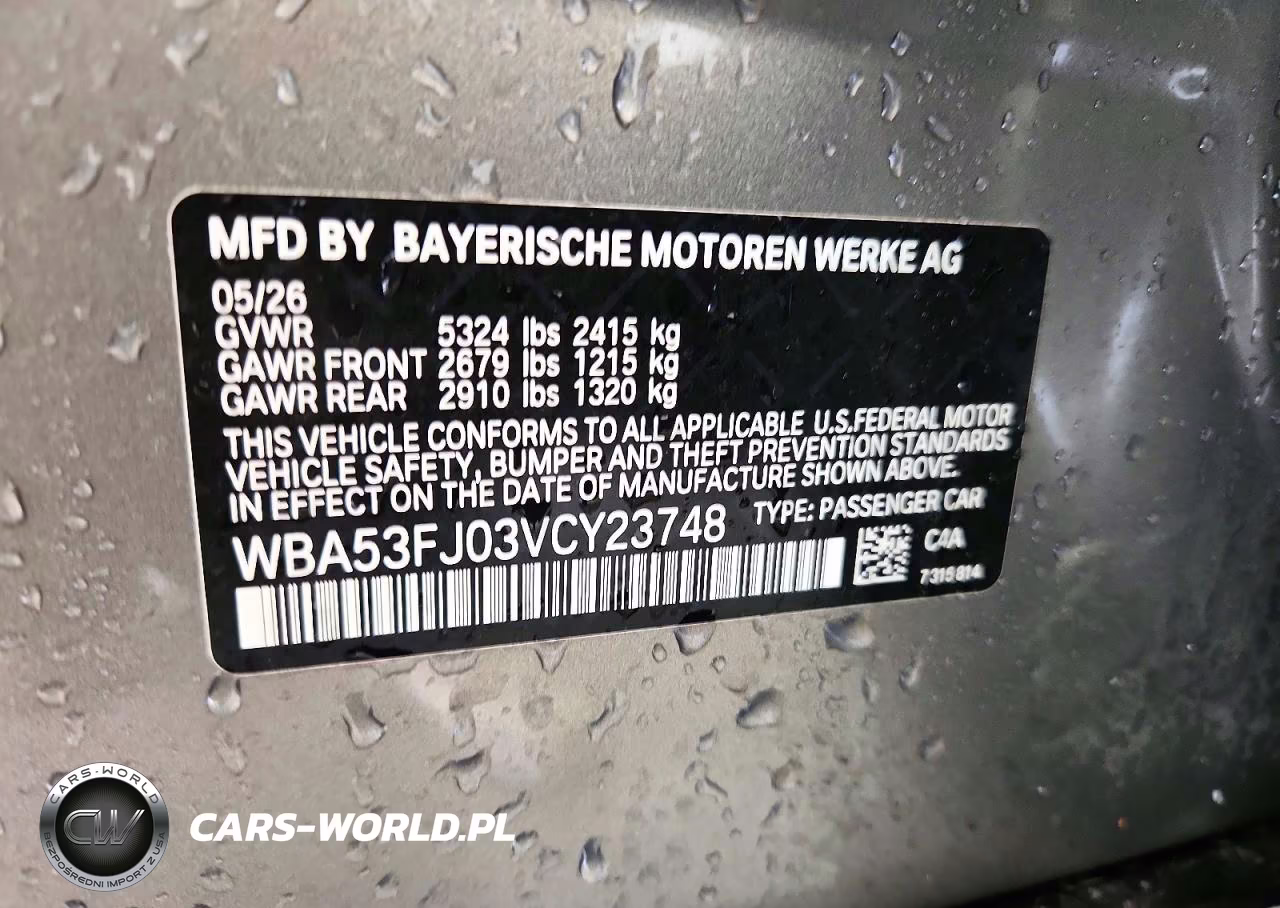 2027 BMW 530 Xi VIN:WBA53FJ03VCY23748 - 12