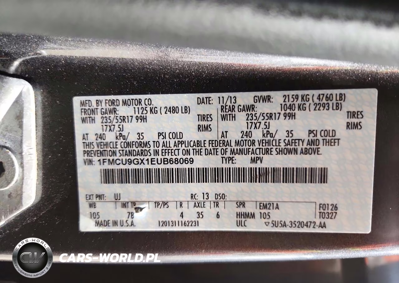 2014 Ford Escape Se VIN:1FMCU9GX1EUB68069 - 13