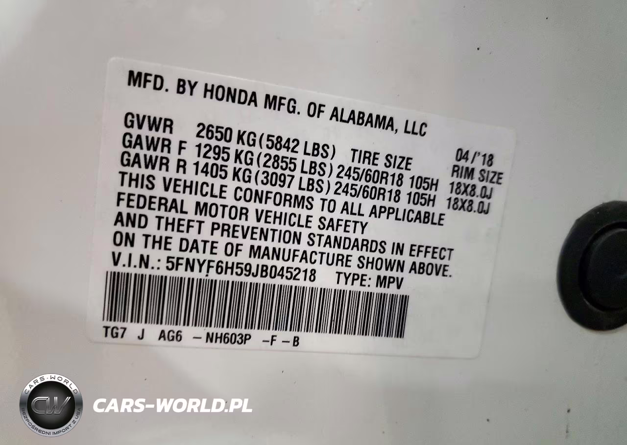 2018 Honda Pilot Exl VIN:5FNYF6H59JB045218 - 13