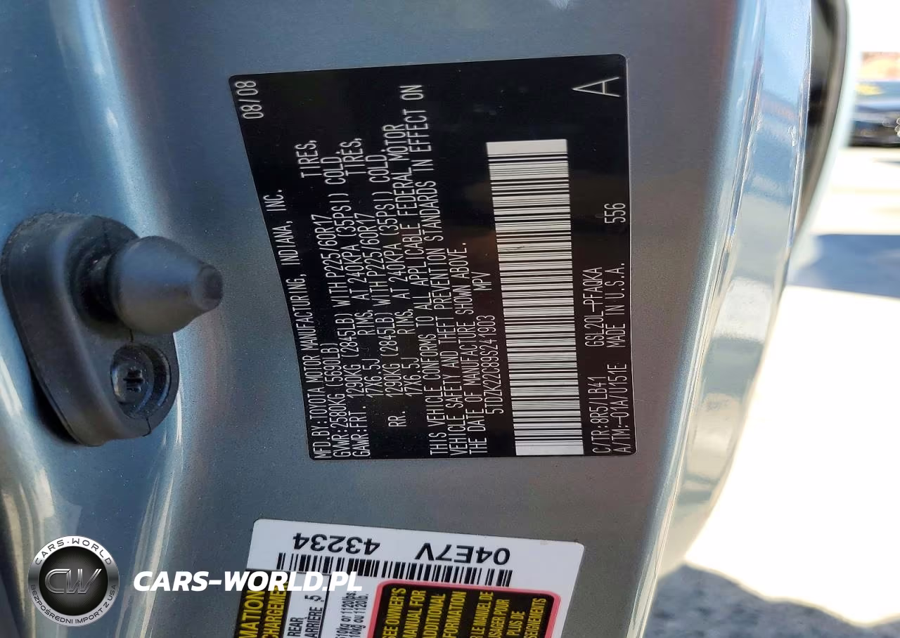 2009 Toyota Sienna Xle VIN:5TDZK22C89S241903 - 14