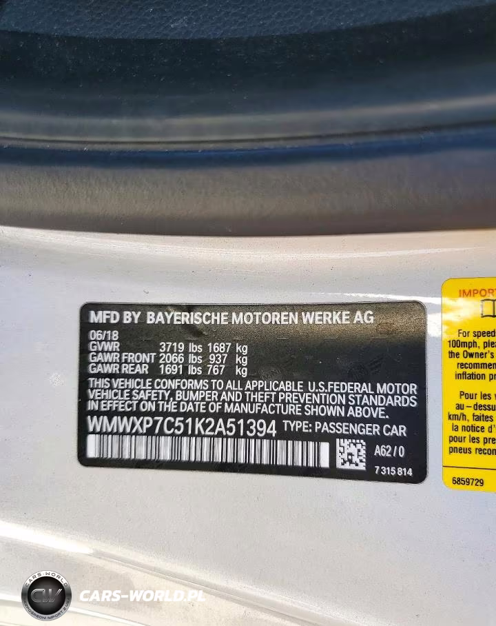 2019 Mini Cooper S VIN:WMWXP7C51K2A51394 - 12