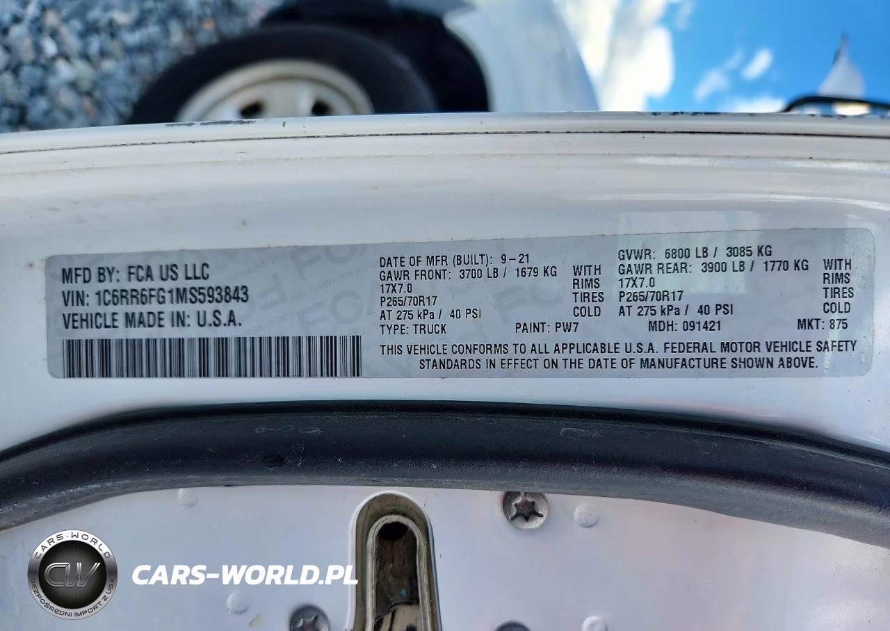 2021 Ram 1500 Classic Tradesman VIN:1C6RR6FG1MS593843 - 12
