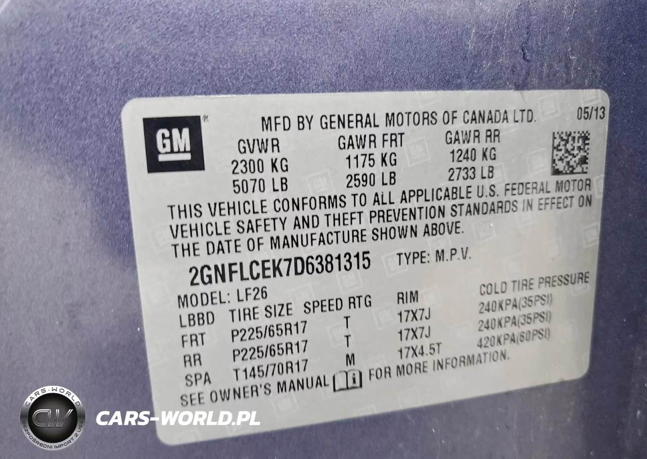 2013 Chevrolet Equinox Ls VIN:2GNFLCEK7D6381315 - 13