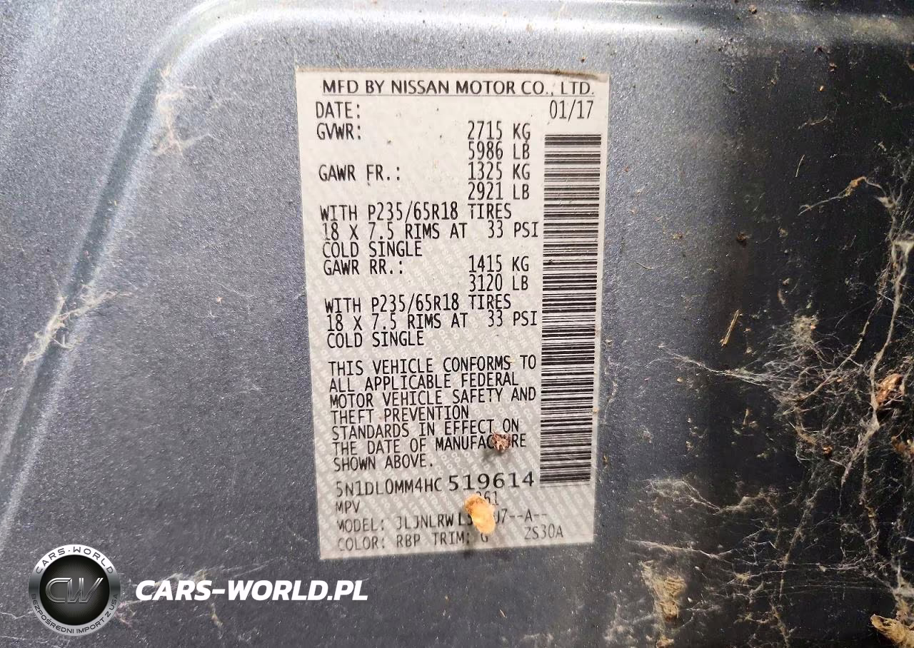 2017 Infiniti Qx60 Base VIN:5N1DL0MM4HC519614 - 13