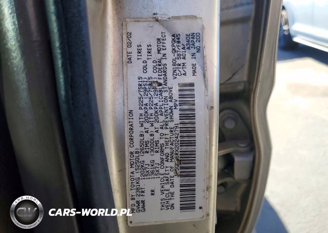 2002 Toyota 4Runner Sr5 VIN:JT3GN86RX20242791 - 13