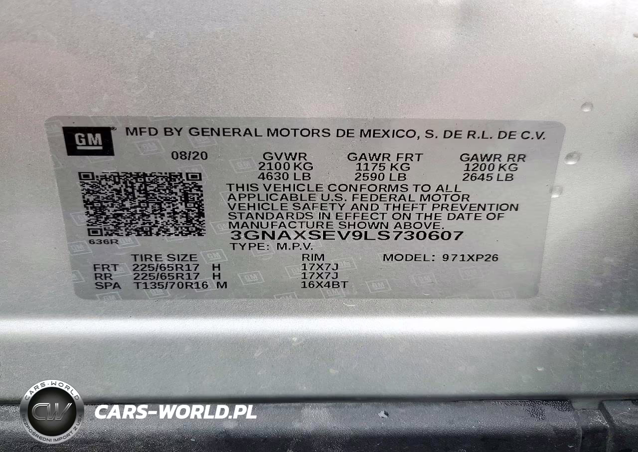 2020 Chevrolet Equinox Ls VIN:3GNAXSEV9LS730607 - 13