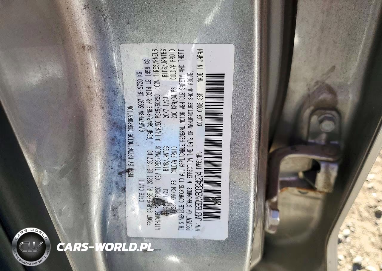 2011 Mazda Cx-9 VIN:JM3TB3DVXB0324274 - 13