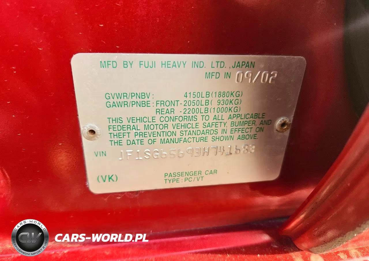 2003 Subaru Forester 2.5Xs VIN:JF1SG65693H741683 - 13