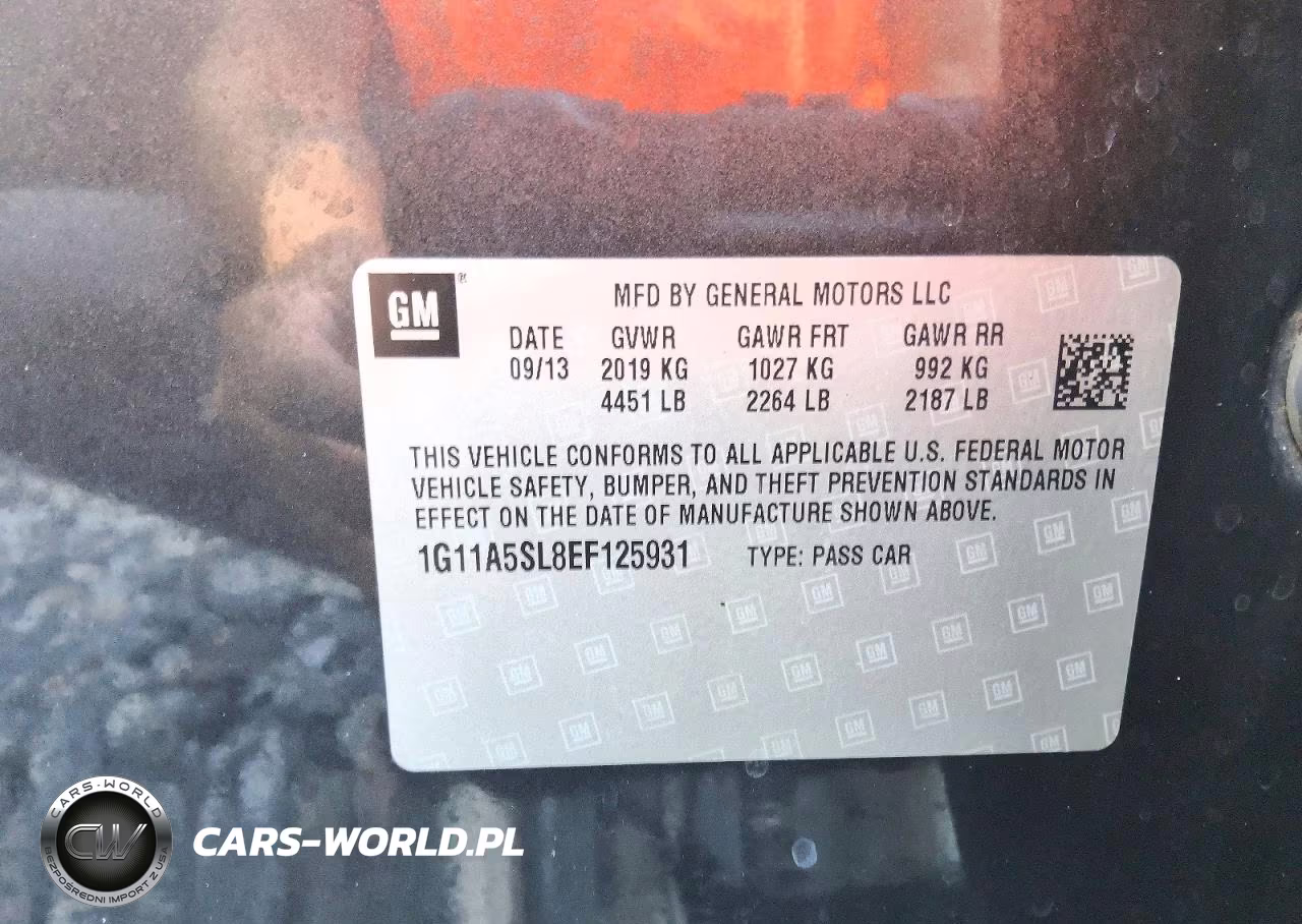 2014 Chevrolet Malibu Ls VIN:1G11A5SL8EF125931 - 12