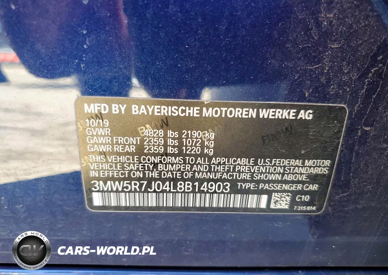 2020 BMW 330Xi VIN:3MW5R7J04L8B14903 - 12