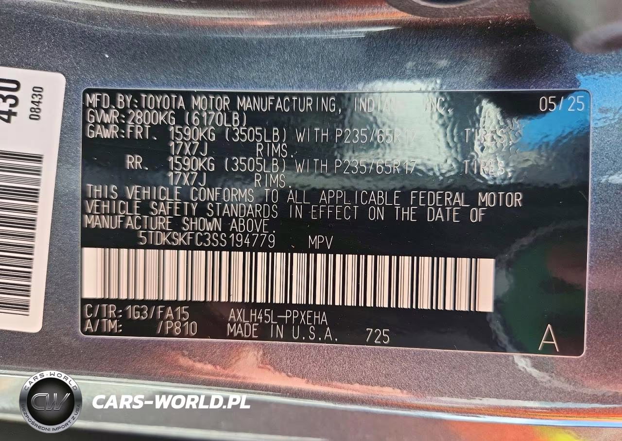 2025 Toyota Sienna Le VIN:5TDKSKFC3SS194779 - 14