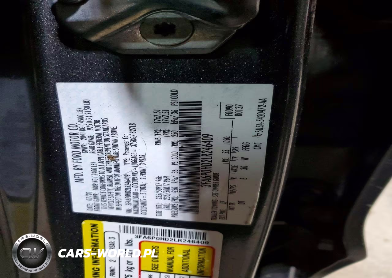 2020 Ford Fusion Se VIN:3FA6P0HD2LR246409 - 12