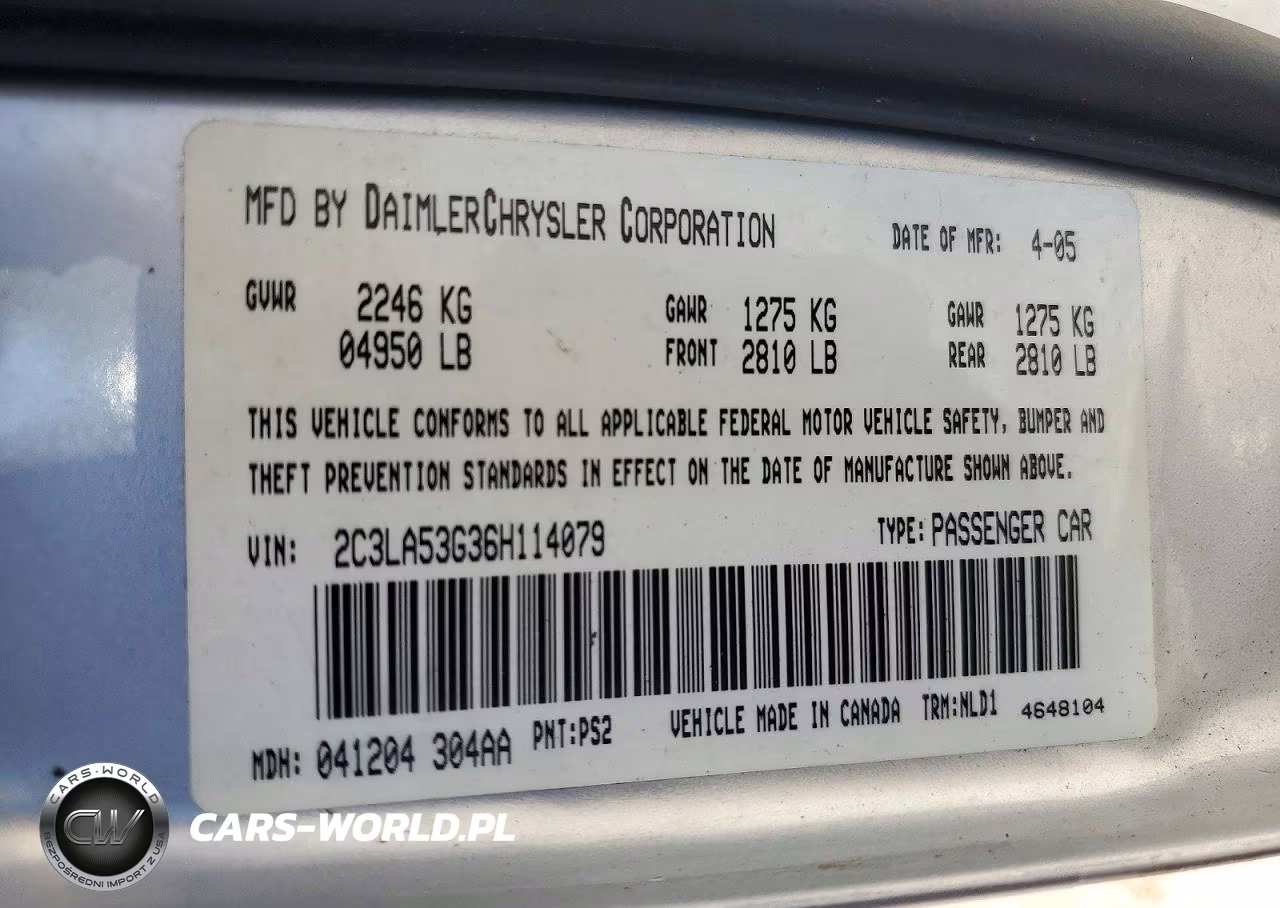 2006 Chrysler 300 Touring VIN:2C3LA53G36H114079 - 12