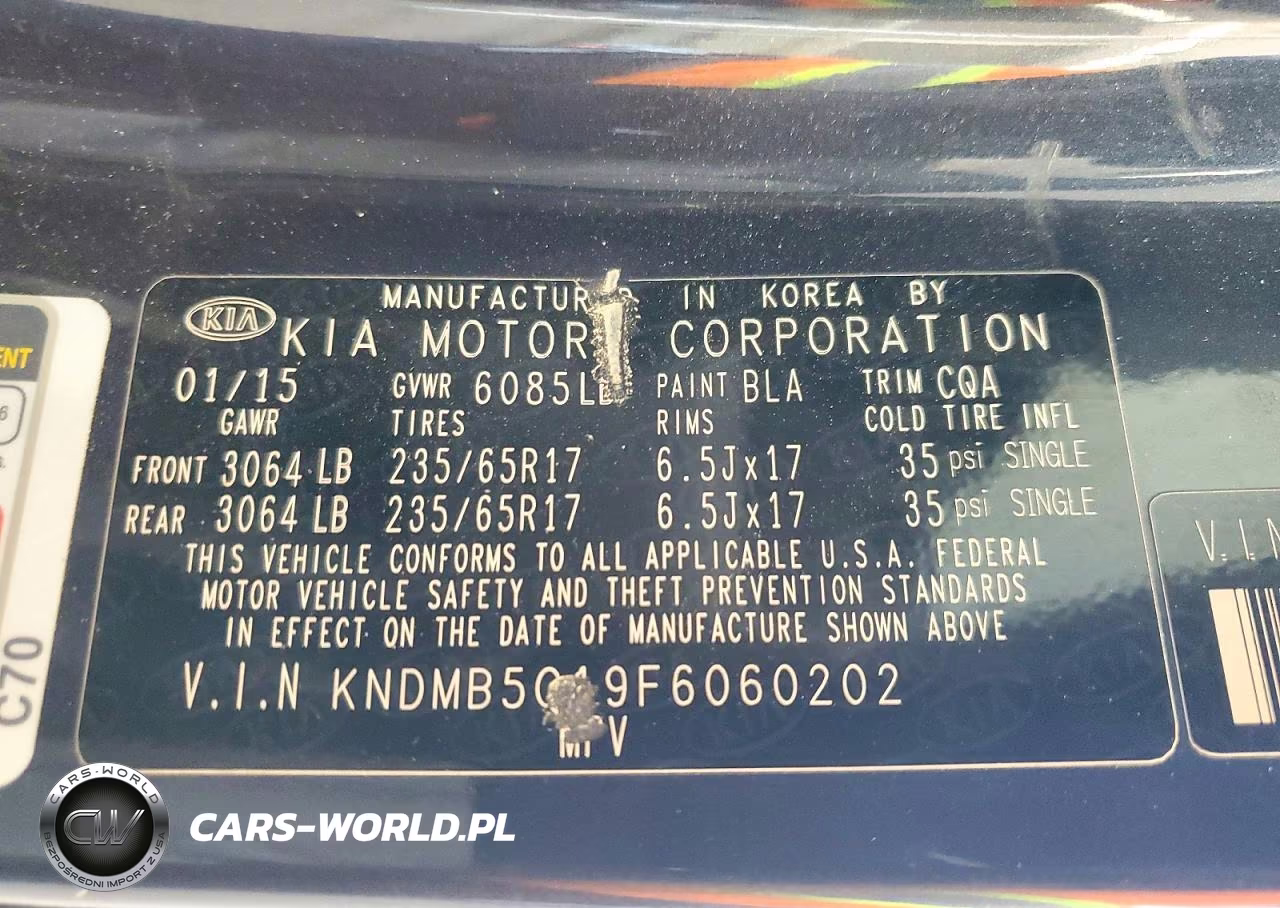 2015 Kia Sedona Lx VIN:KNDMB5C19F6060202 - 13