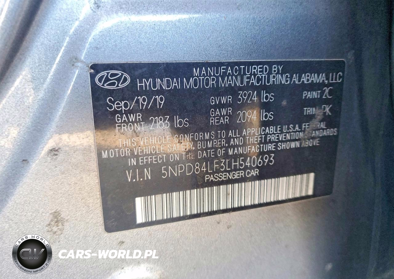 2020 Hyundai Elantra Sel VIN:5NPD84LF3LH540693 - 12