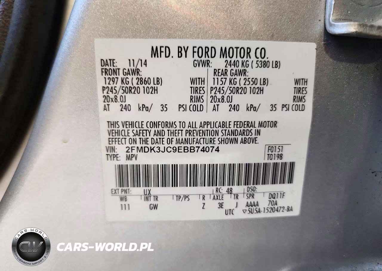 2014 Ford Edge Sel VIN:2FMDK3JC9EBB74074 - 13