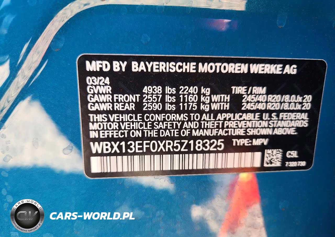 2024 BMW X1 M35I VIN:WBX13EF0XR5Z18325 - 13