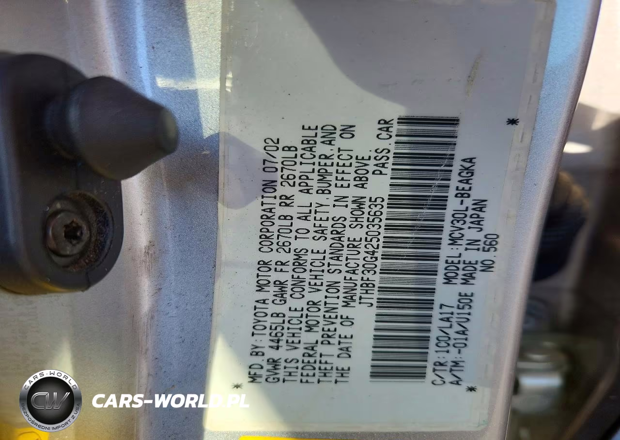 2002 Lexus Es 300 VIN:JTHBF30G425035635 - 12
