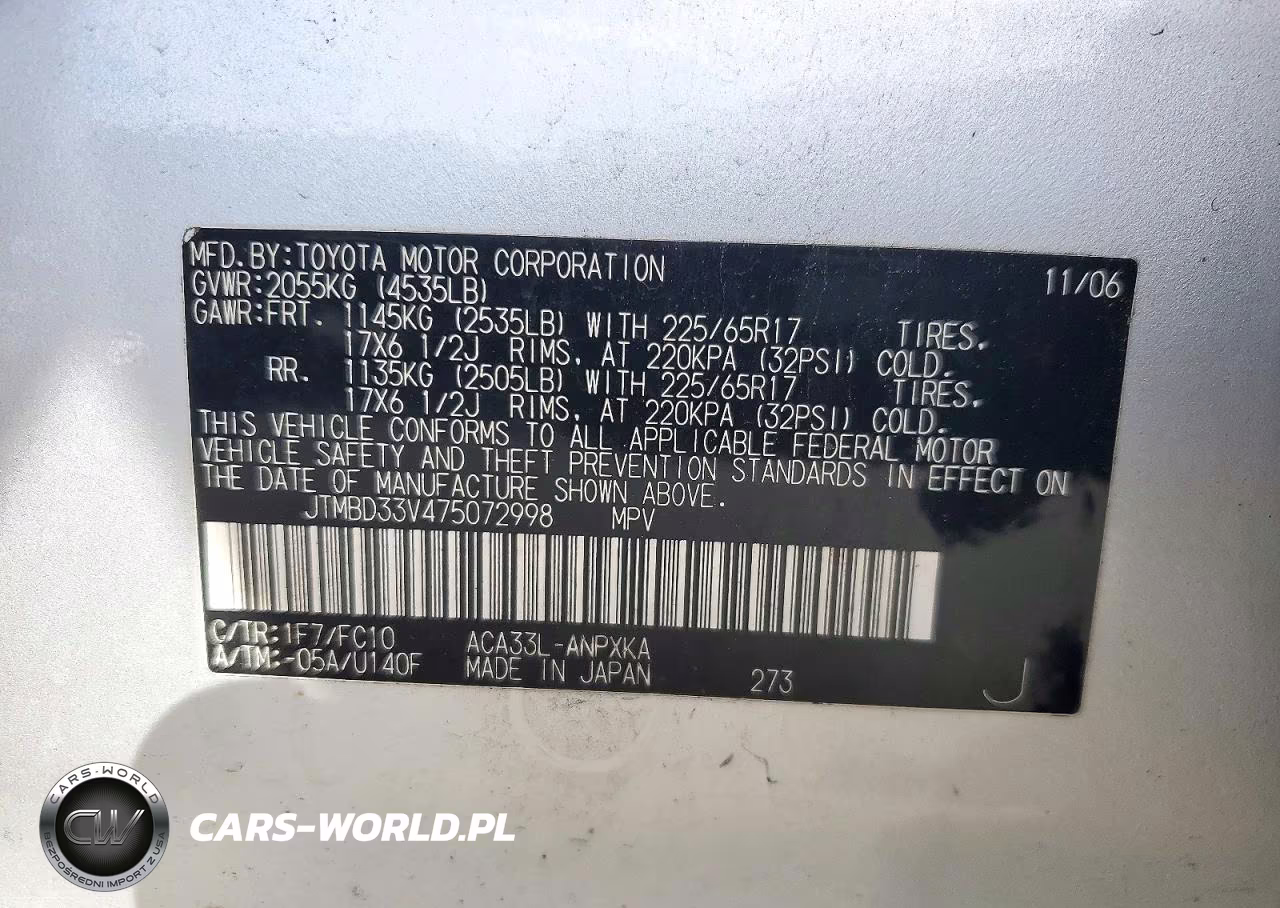2007 Toyota Rav4 VIN:JTMBD33V475072998 - 13