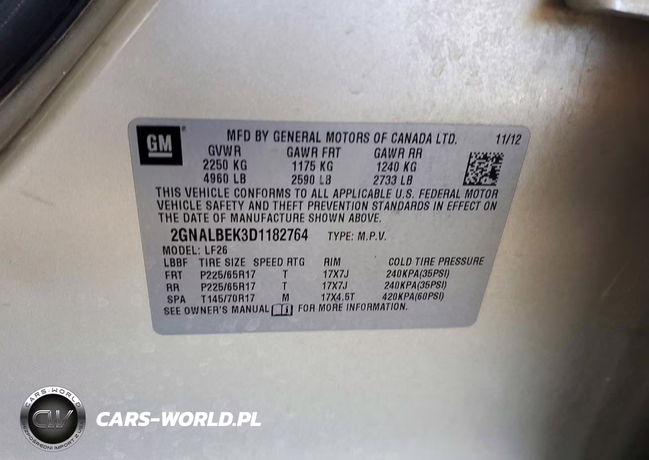 2013 Chevrolet Equinox VIN:2GNALBEK3D1182764 - 13
