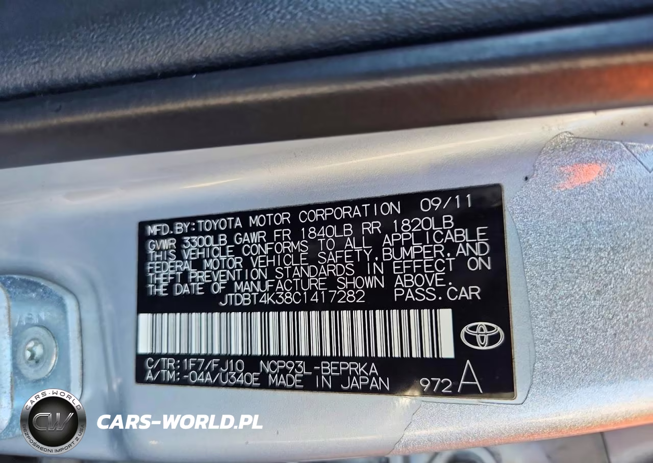 2012 Toyota Yaris Fleet VIN:JTDBT4K38C1417282 - 12