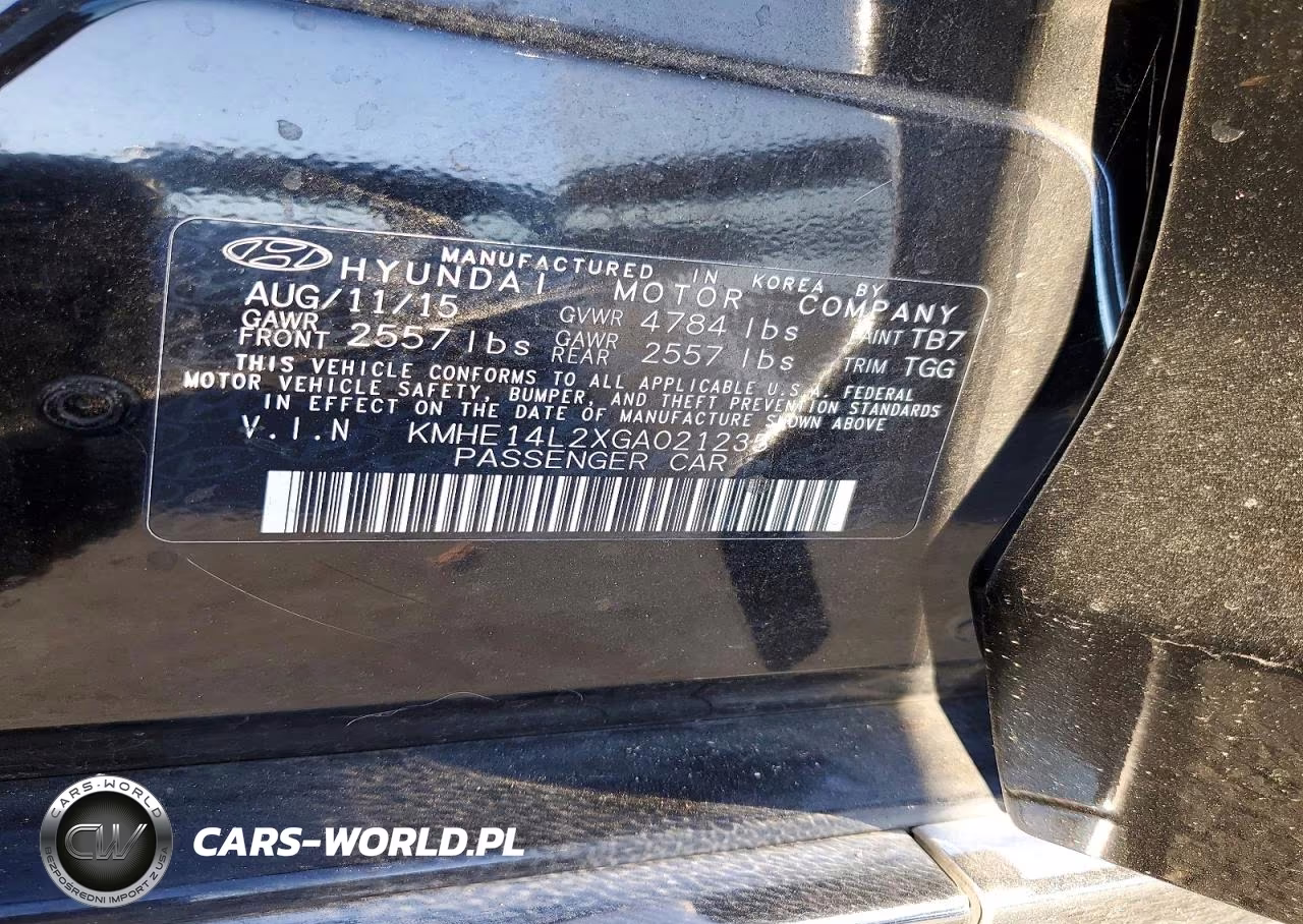 2016 Hyundai Sonata Plug-In Hybrid VIN:KMHE14L2XGA021235 - 12