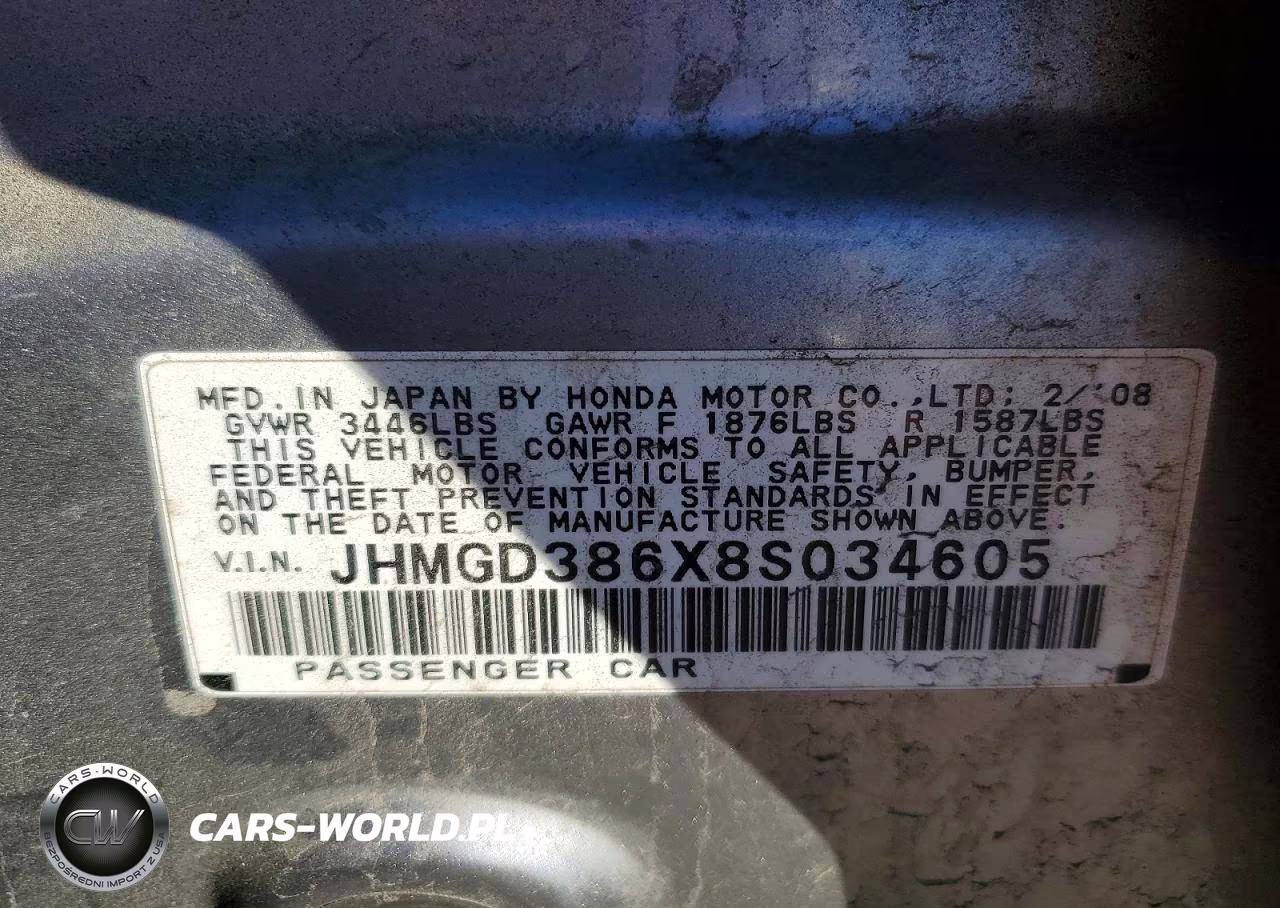 2008 Honda Fit Sport VIN:JHMGD386X8S034605 - 14