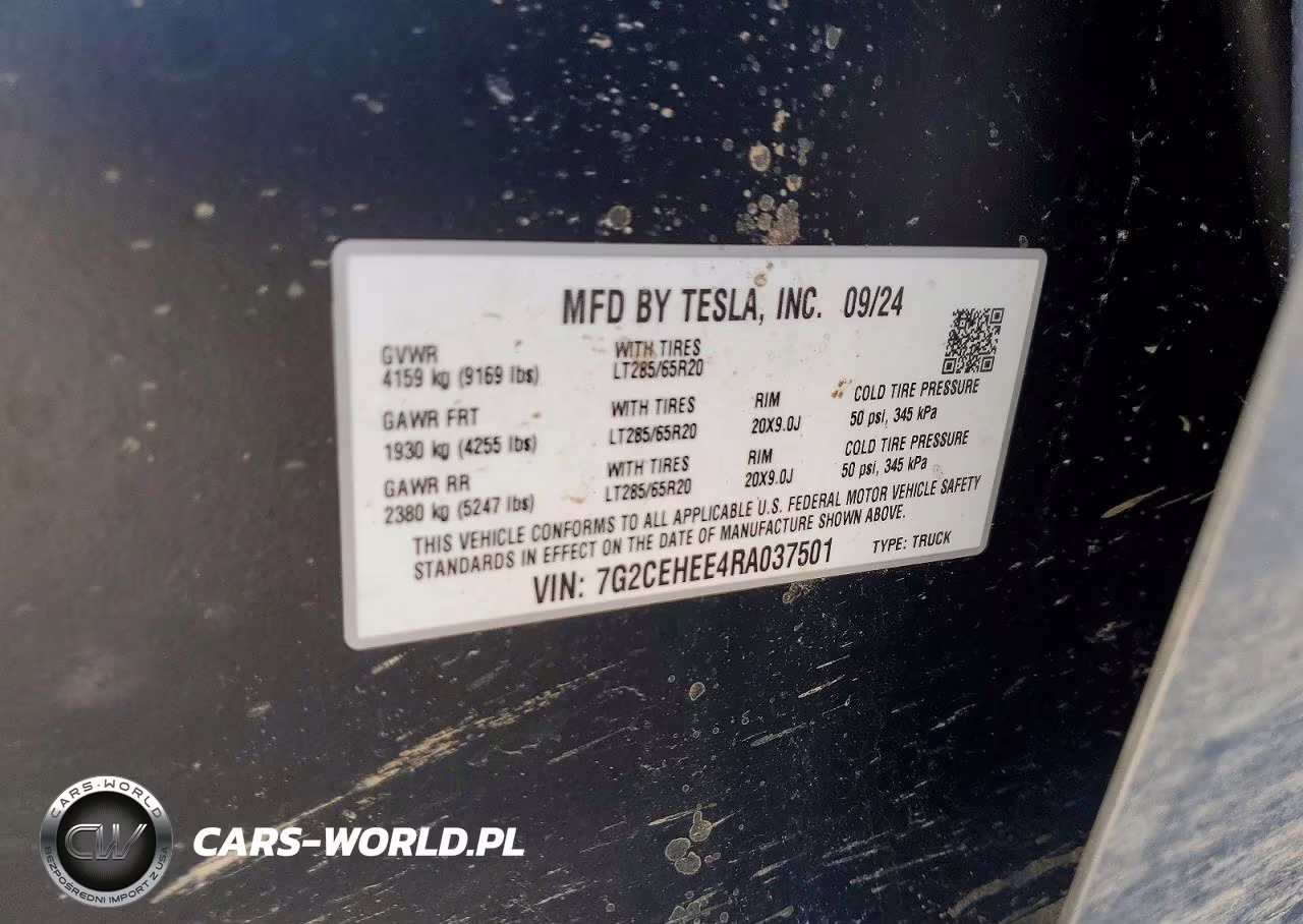 2024 Tesla Cybertruck VIN:7G2CEHEE4RA037501 - 12