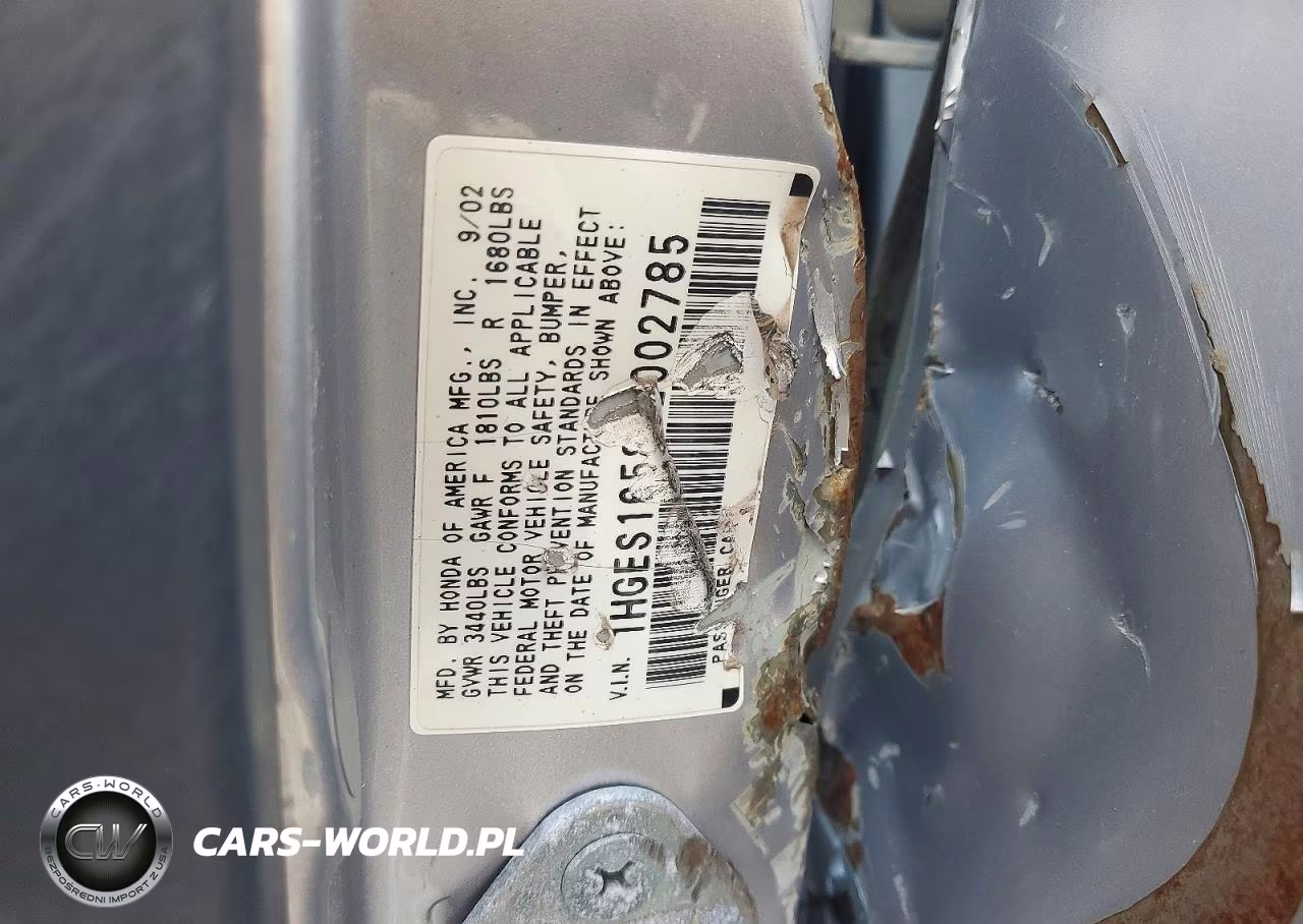 2003 Honda Civic Lx VIN:1HGES16583L002785 - 12