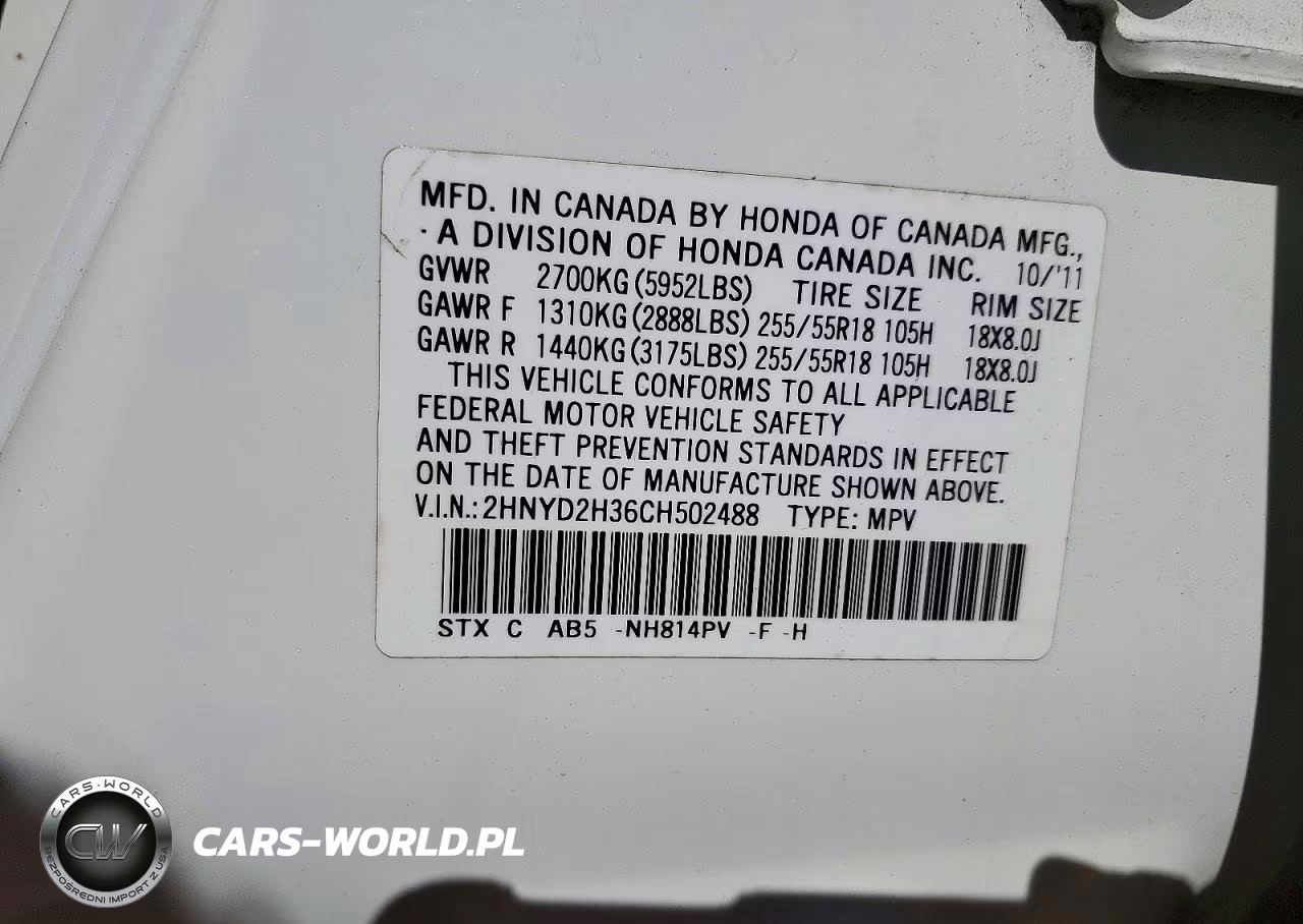 2012 Acura Mdx Technology VIN:2HNYD2H36CH502488 - 13