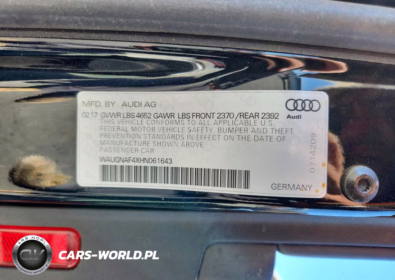 2017 Audi A4 Premium VIN:WAUGNAF4XHN061643 - 12
