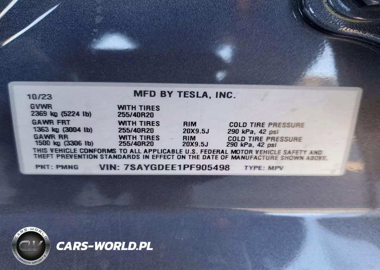 2023 Tesla Model Y VIN:7SAYGDEE1PF905498 - 14