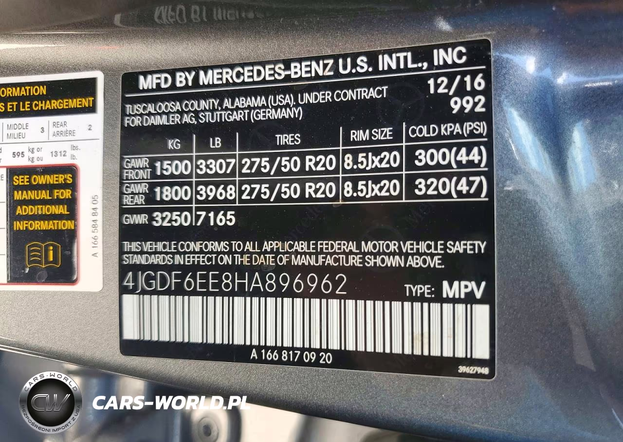 2017 Mercedes-Benz Gls 450 4Matic VIN:4JGDF6EE8HA896962 - 13