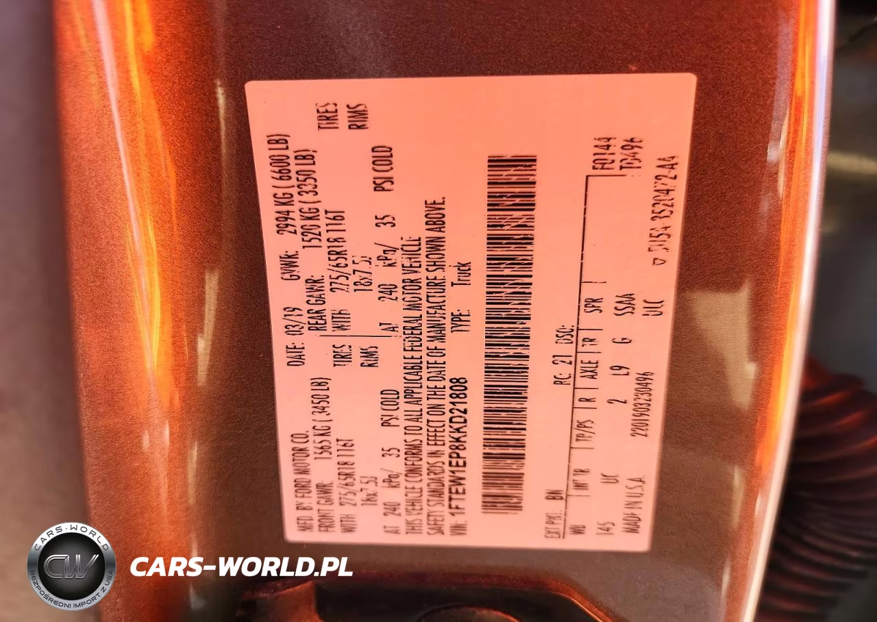 2019 Ford F150 Supercrew VIN:1FTEW1EP8KKD21808 - 12