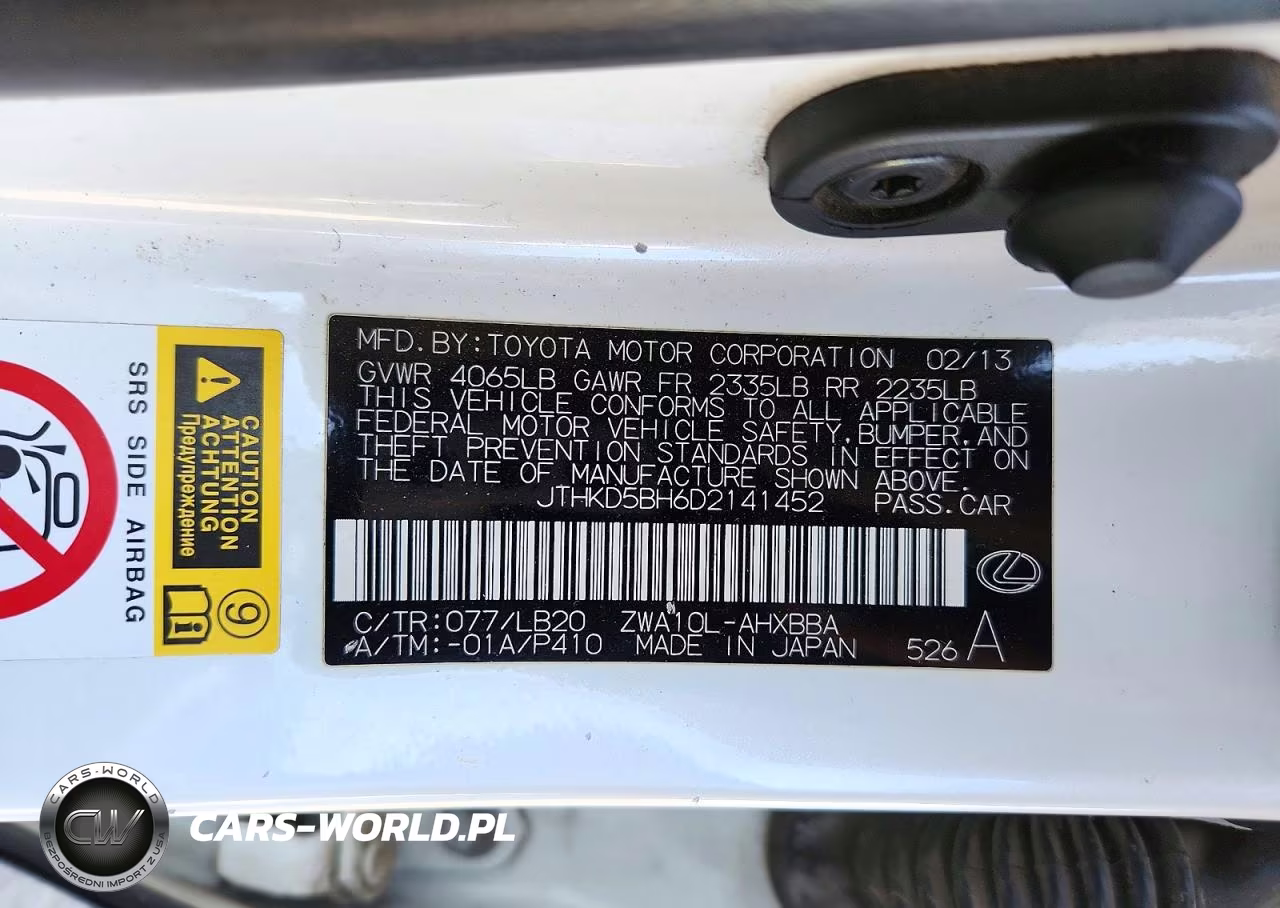 2013 Lexus Ct 200 VIN:JTHKD5BH6D2141452 - 12
