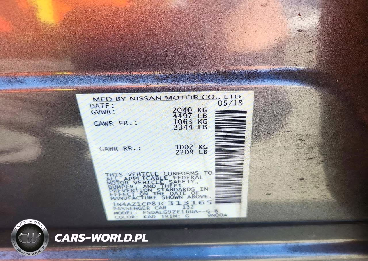 2018 Nissan Leaf Sl VIN:1N4AZ1CP8JC313165 - 12