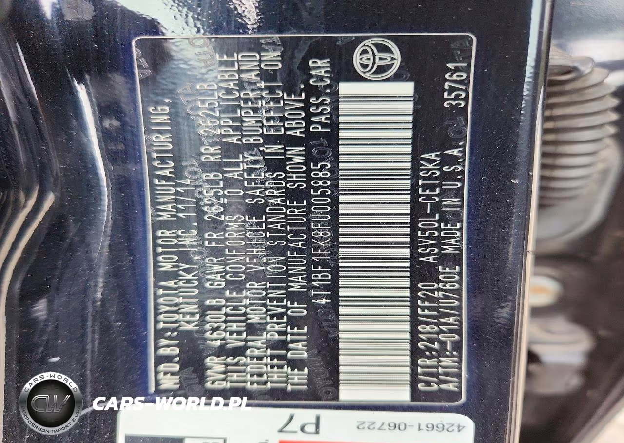 2015 Toyota Camry Se VIN:4T1BF1FK8FU005885 - 12