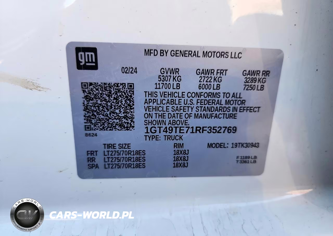 2024 GMC Sierra K3500 Sle VIN:1GT49TE71RF352769 - 13