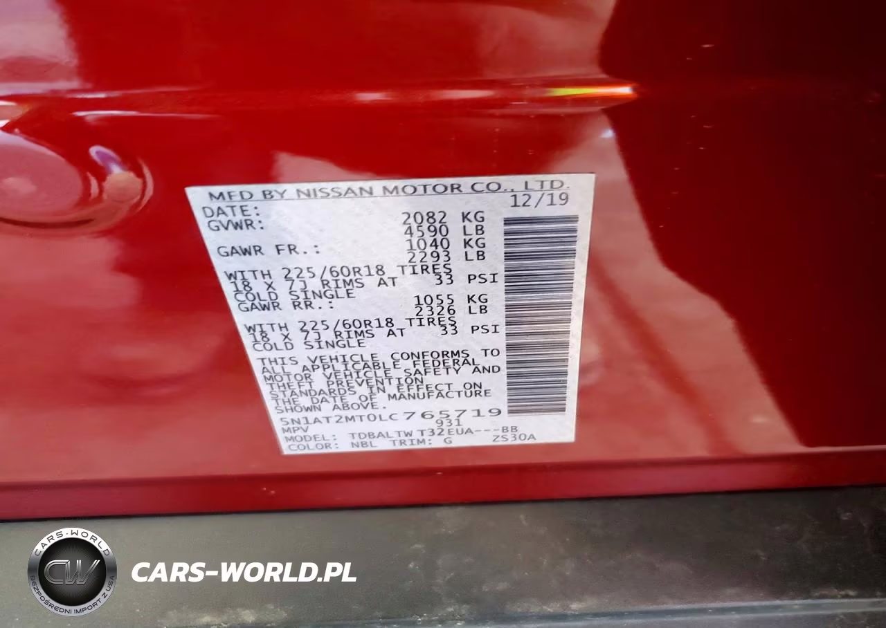 2020 Nissan Rogue Sv VIN:5N1AT2MT0LC765719 - 12