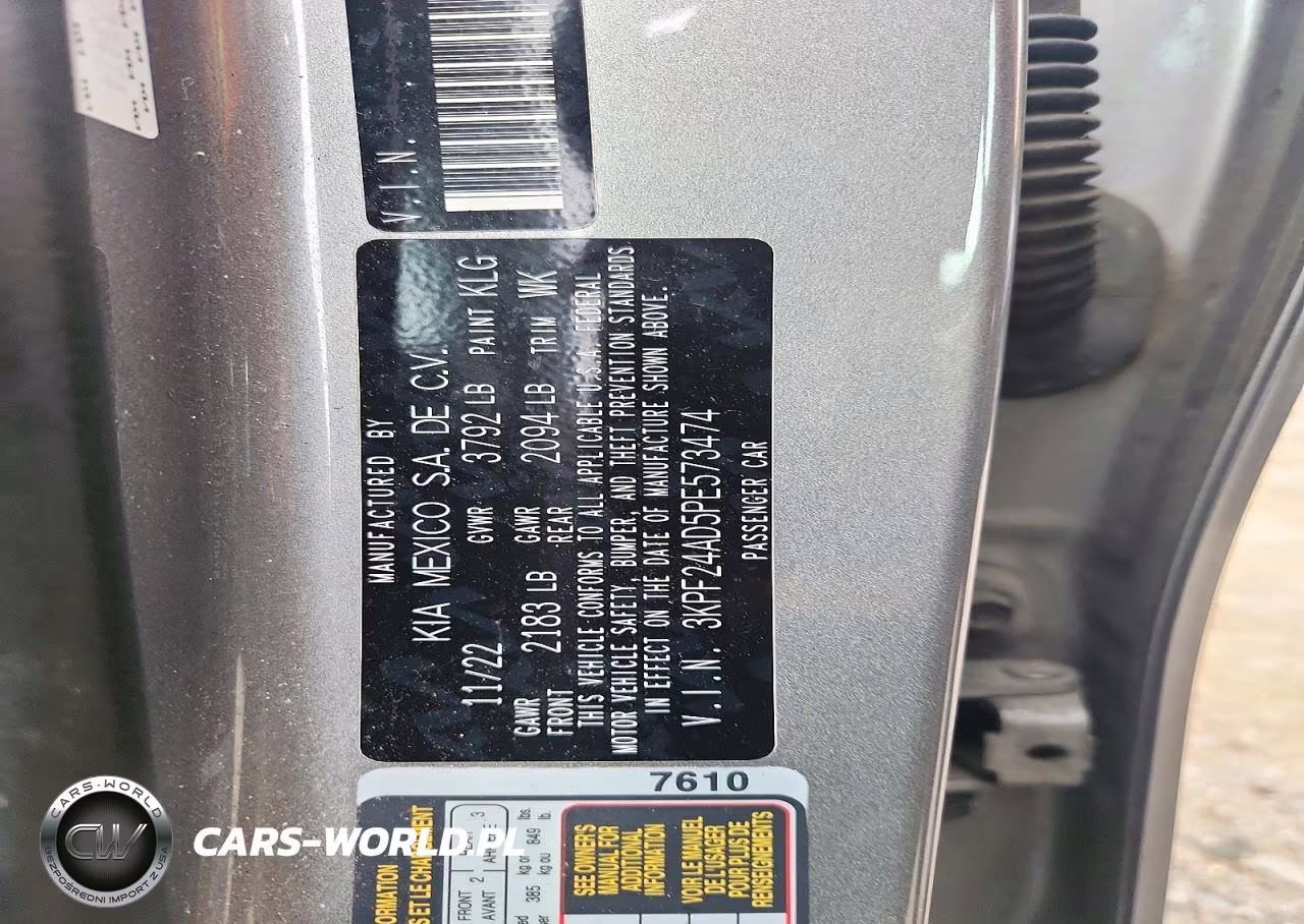 2023 Kia Forte Lxs VIN:3KPF24AD5PE573474 - 12