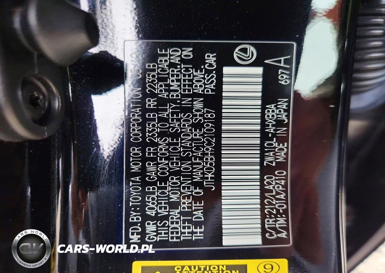 2012 Lexus Ct 200 VIN:JTHKD5BH9C2109187 - 12