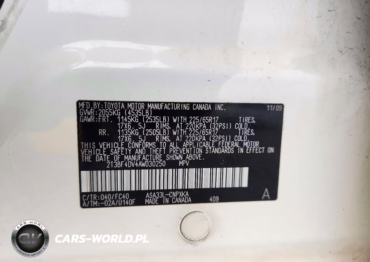 2010 Toyota Rav4 Base VIN:2T3BF4DV4AW030250 - 14