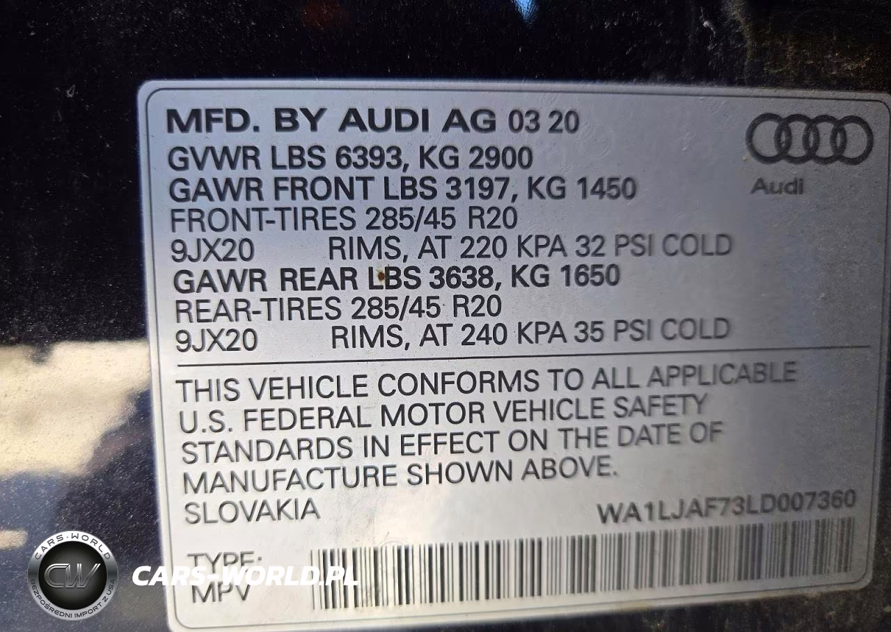 2020 Audi Q7 Premium Plus VIN:WA1LJAF73LD007360 - 13