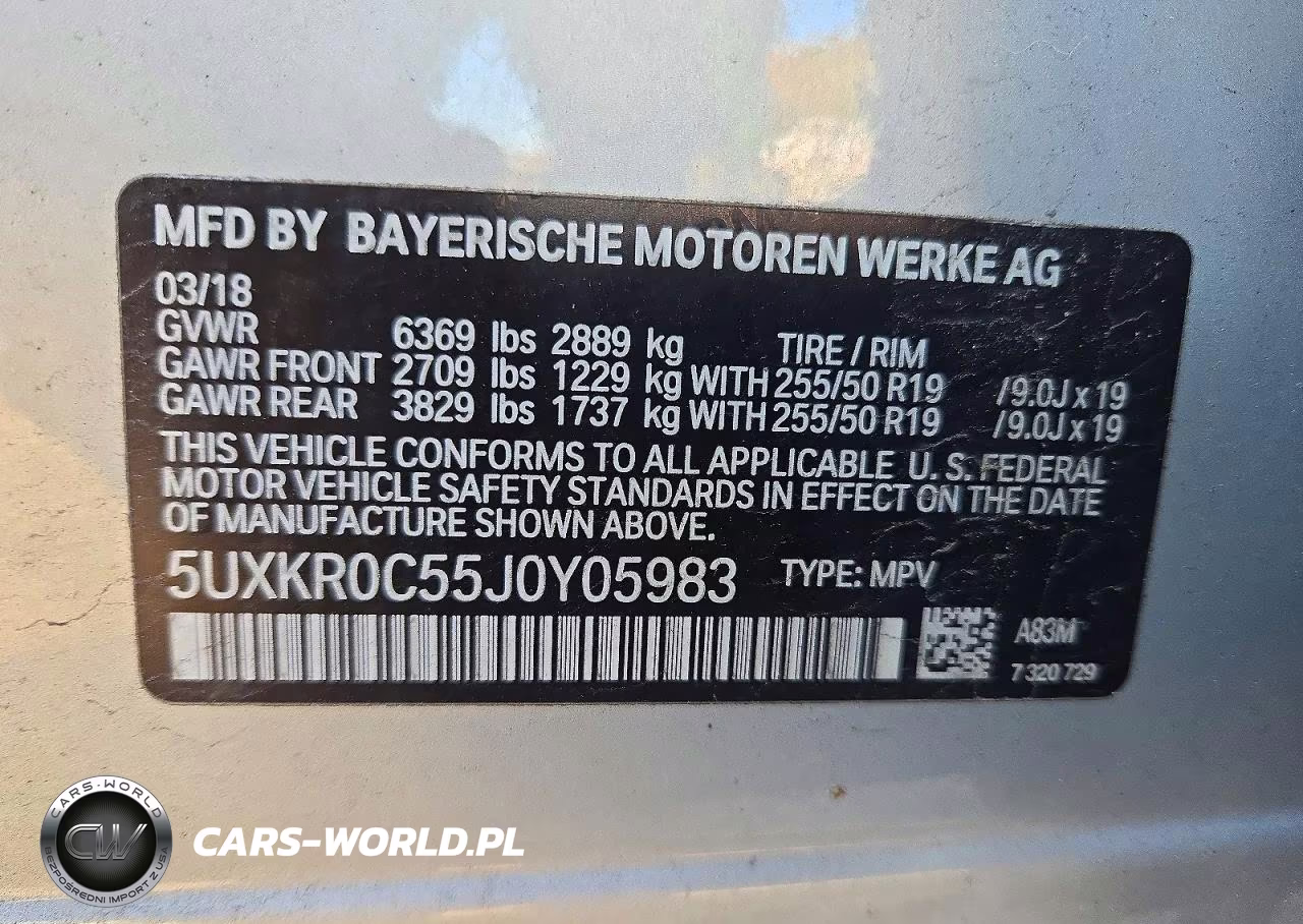 2018 BMW X5 xDrive35I VIN:5UXKR0C55J0Y05983 - 13